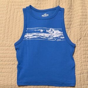 Hollister Ocean Blue Graphic Tank Top